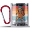 Trendation - Sloth Stainless Steel Cup Carabiner Gift Sloth Hiking