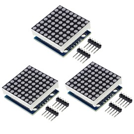 Hailege 3pcs 8x8 Dot Matrix LED Display Module 5V MCU Control 8x8 LED Dot Matrix DIY Kit