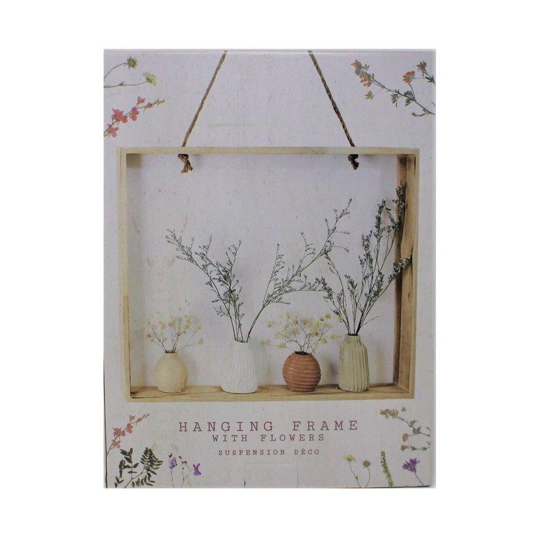 Sifcon International plc Dry Flowers IN Hanging Frame with Rope