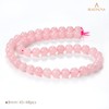 BEADNOVA 8mm Natural Rose Quartz Gemstone Round Loose Beads for