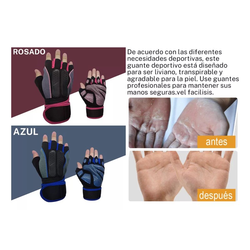 GOMITA Guantes Gym Tacticos Az Pesas Crossfit Gimnasio Mujer Hombre