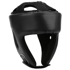 Boxing Helmet PU Leather Adjustable Head Guard Sanda Kickboxing Training DefenseBlack Medium Size