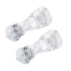 2Pcs Acrylic Manual Grinder Transparent Pepper Salt Mill Spice Jar