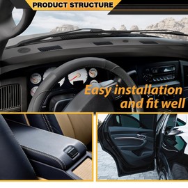 ANDPLAY Upper Dashboard Panel Compatible with Dodge Ram 1500 2002 2003 2004 2005, Fit Dodge Ram 2500 3500 2003 2004 2005 5GT31XDVAA, 5GT31XDVAB, 5GT31XDVAC, 926-121 Plastic Gray