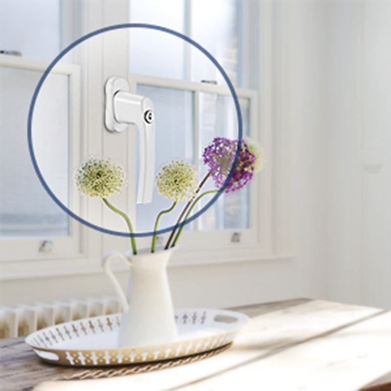 4 x Lockable Window Handles, Child Safety Window Lock with