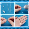CRAFTYMELODY 80Pcs Eye Pin Bail Peg Stainless Steel Eye Pinch