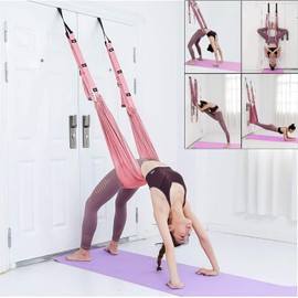 Aerial Yoga Belt, Aerial Yoga Hammock, Muscle Training, Bands, Anti-Gravity, Exercise Stretch Belt, Shaping Belt, Handstand Training Device, Underhorse Waist Trainer, Inverted Lower Waist Pull Rope,
