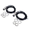 2 Pcs Inductive Proximity Sensor 4mm Detecting Distance DC 3