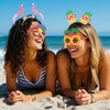 Oblihumoy Luau Party Glasses and Headbands Funny Hawaiian Paper Glasses