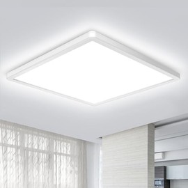 zemty zemty LED Deckenleuchte Flach 28W 29.5cm, 3000K/4000K/6500K Deckenlampe Eckig Panel 3Farben Ultra Dnn Lampen Deckenlampen IP44 Wasserdicht Badezimmer Modern Lampe Decke fr Bad Schlafzimmer Kche Flu
