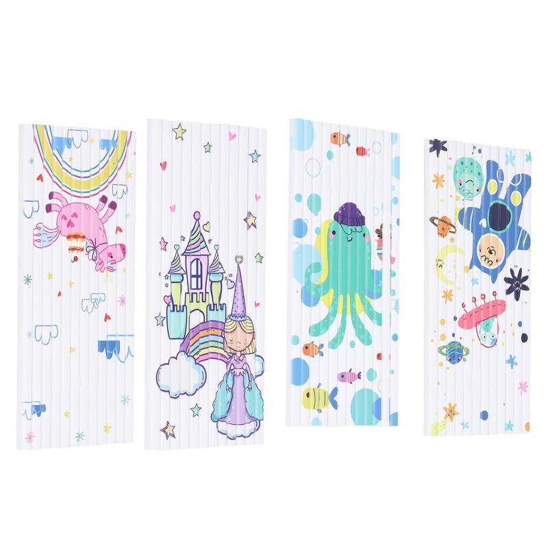 48Pcs Pencil Set Cute Puzzle Comfortable Grip Quadrilateral Design Cartoon