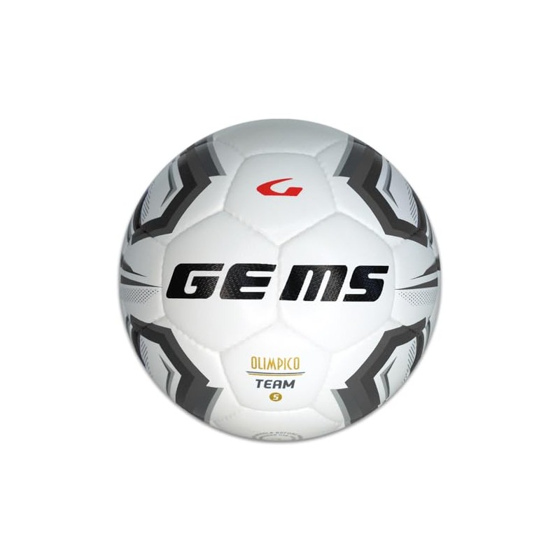 Gems UN06-0310 OLIMPICO TEAM UNISEX Pallone da calcio BIANCO/NERO Taglia