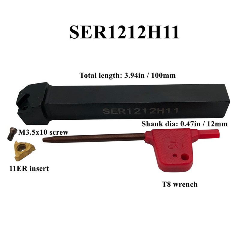 Herramienta de roscado de torno de 1/2" SER 1212H11+ SNL