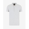 Armani Exchange Men's Logo Zip Jersey Polo Shirt, Heather Grey