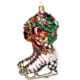 MacKenzie-Childs Glass Ornament - Holiday Skates