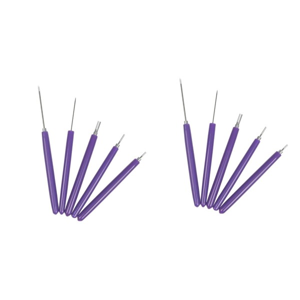 STOBOK 10 Pcs Purple Child Long Needle Quilled Paper