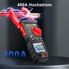 Digital Current Clamp AC DC Multimeter: True-RMS 4000 Counts Ammeter