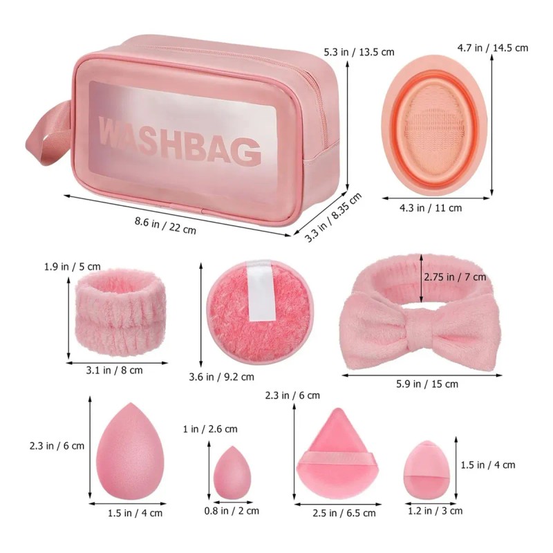 42 Pcs Brochas Maquillaje Profesional Esponjas Neceseres