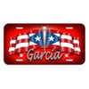 Puerto Rico Flags Bicycle Metal License Plate Personalize Gifts Available