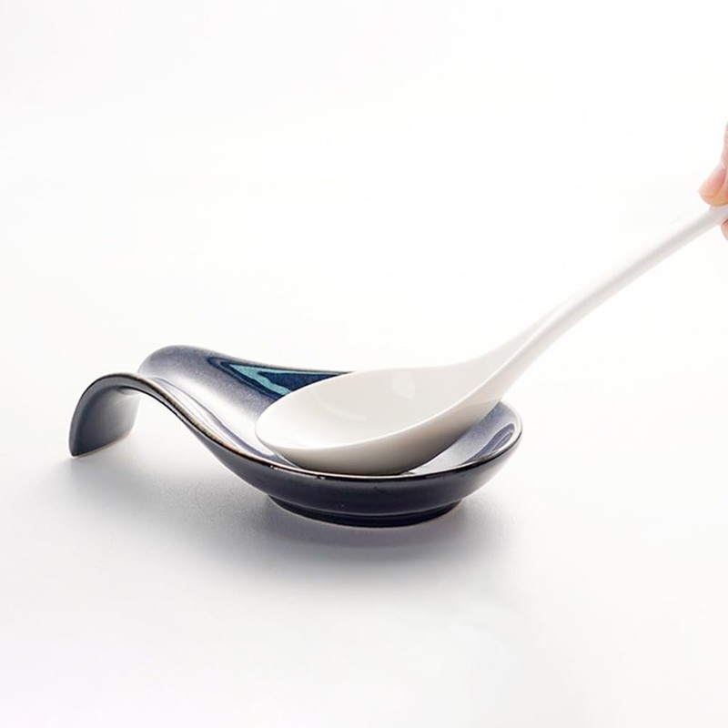 SHERCHPRY Spoon Holder for Kitchen Counter, Large Ceramic Spoon Holder,