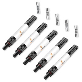 Fusible Solar de 20 A, 1000 V, MC4H, PC/PPO, para Paneles Solares Fotovoltaicos, Resistente al Agua IP67, Conectores Universales, 5 Unidades