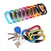 Gimars 10pcs Carabiner with Screw Lock Keychain Carabiner Aluminium Screw