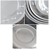 Uumitty Set of 4 Stainless Steel Round Dinner Plates, 20