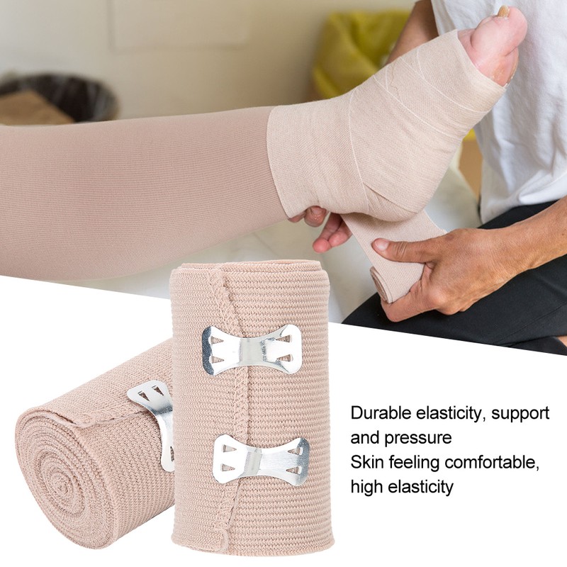 12pcs 7.5cm x 4.5m Elastic Bandage Wound Dressing Comfortable Emergency