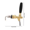 Grifo dispensador de cerveza de acero inoxidable cromado G5/8, grifo