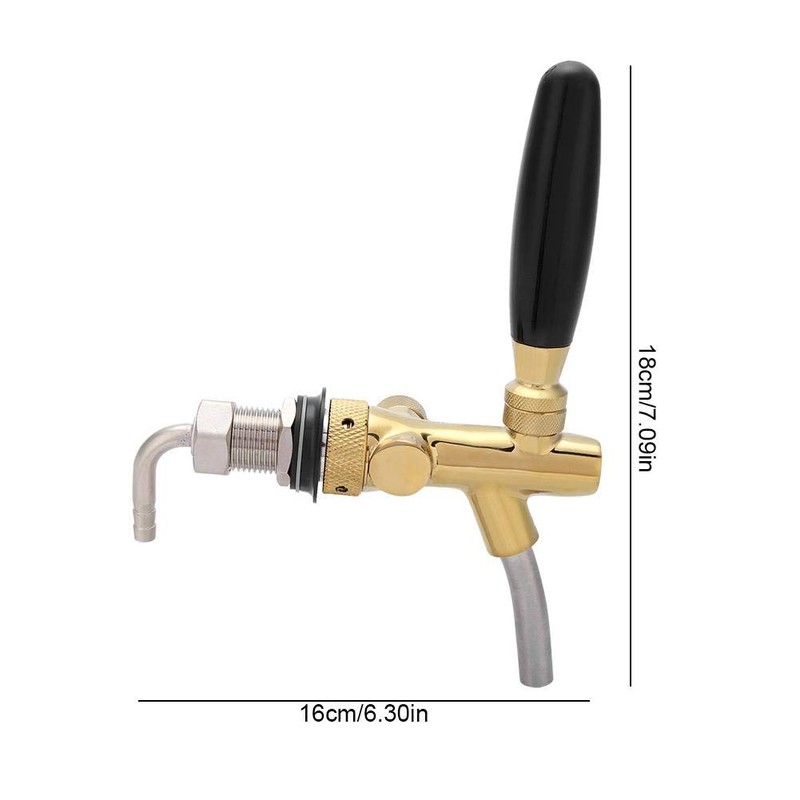 Grifo dispensador de cerveza de acero inoxidable cromado G5/8, grifo