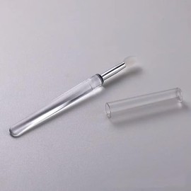 Tiny Seed Silicone Lip Brush with Cover - White, 1-Pack. Easy to Clean.