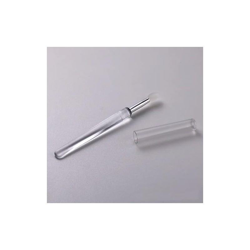 Tiny Seed Silicone Lip Brush with Cover - White, 1-Pack.