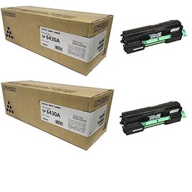 Ricoh 407507 Black Toner Cartridge 2-Pack for SP 6430