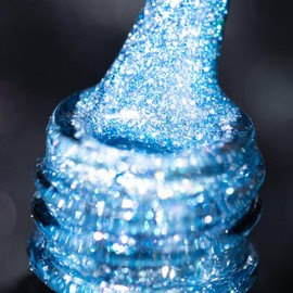 BURANO Reflective Gel Nail Polish, 7.3ml Reflective Diamond Nail Glitter Gel Polish, Sparkly Summer Color Gel Polish Holographic Glitters Shiny Gel Polish UV Lamp Required (Blue JL9)