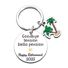 Funny Retirement Keychain Gift for Him Her Coworker Bosses Employee Father Mom Grandpa Grandma Retirement Gifts, Retired Gifts for Women Men Farewell Gift Goodbye Gifts For Coworkers Farewell Gift