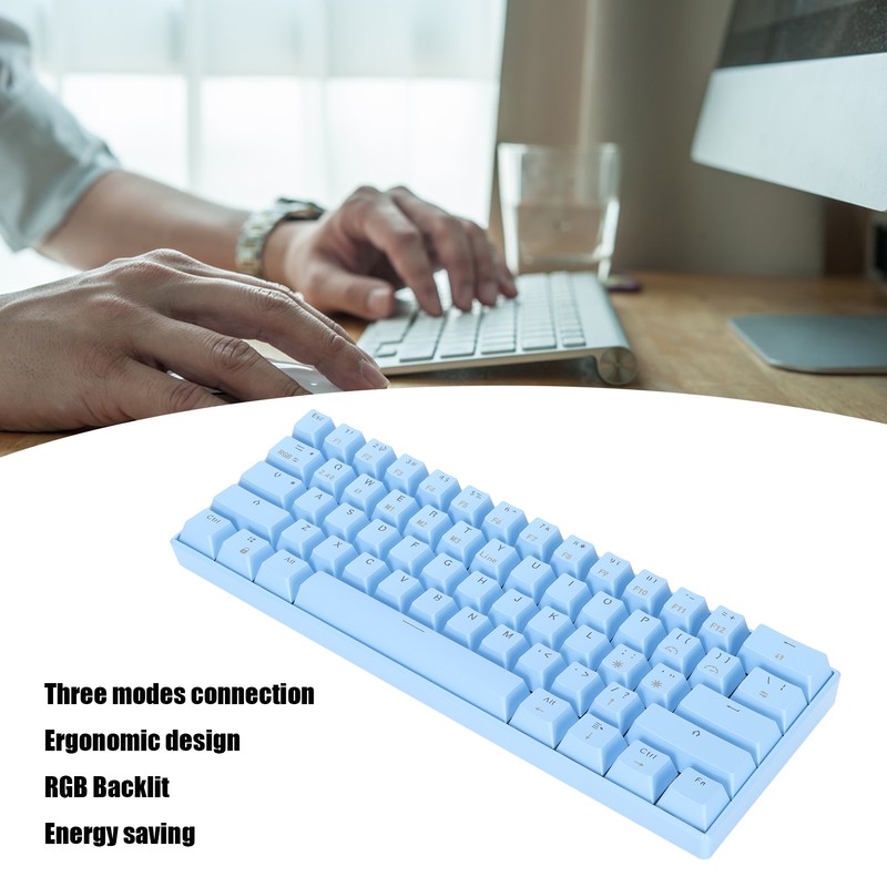 READSON Mechanical Keyboard 61 Keys RGB 3 Modes Support Wireless