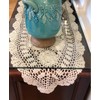 Damanni Oval Cotton Handmade Crochet Lace Table Runner Doilies Dresser