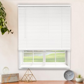 CHICOLOGY Custom Blinds for Windows, Mini Blinds, Window Blinds, Door Blinds, Blinds & Shades, Camper Blinds, Mini Blinds for Windows, Horizontal Window Blinds, White, 28" W X 84" H