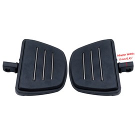 Motorcycle Mini Board Floorboards Footpegs Pedals Footrests Highway Pegs with Male Mount Adapters & Anti-Slip Rubber Universal for Harley Davidson Dyna Touring Dyna Suzuki Yamaha Triumph (Black)