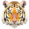 AK Wall Art Tiger Modern Art Design Car Vinyl Sticker - SELECT SIZE - (A) X-Small: 2"