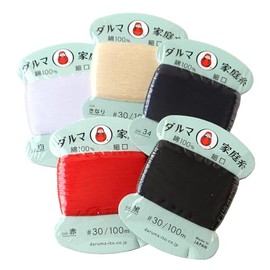 Nippon Chuko Yokota Dharma Household Thread Hand Sewing Thread 30 Thread Fine Mouth "Basic Color" 5 Color Set FDRS