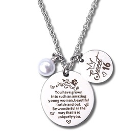 Sweet Necklace Birthday Gifts for Women Girls Daughter Granddaughter 16r Old Birthday Gift for 16 Year Old Girl 16th Birthday Necklace for Niece Sweet 16 Gifts for Little Sister Girls Sister