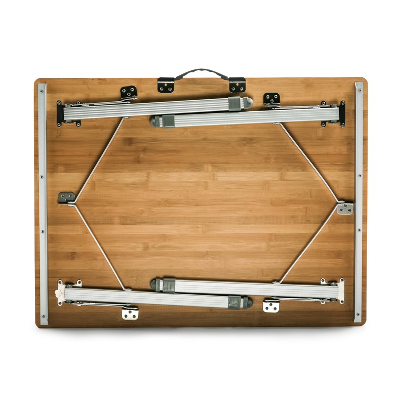 Camco Folding Table | Features Natural Bamboo Top & Folding