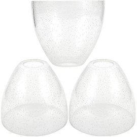GoldSwift Bell Shade Lighting Fixture Glass Shade Replacement, 5.9"W x 5"H, 1-5/8 Inch Fitter, 3 Pack Clear Seeded Bubble Glass Shade Globe Cover for Chandelier Pendant Light Wall Sconce