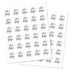 1.5" Round Oh Baby Stickers - Set of 60 (Black)