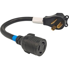 Fullsky FC-103L43 Male dryer 3 Prong Plug to Lock 4 Prong L14-30R Receptacle 3 Prong to 4 Prong Power Adapter Cord NEMA 10-30P to L14-30R 30A 125V Power Plug to 30A 125V Output maximum 30Amp 125Volt
