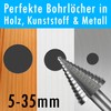 Step Drill Bit 5-35 mm Made of HSS4241 High-Speed Steel