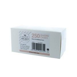 Culpitt Select Rose Gold Baking Cases, Premium Foil Baking Cups, 50mm Cupcake Cases - Extra Large Pack of 250