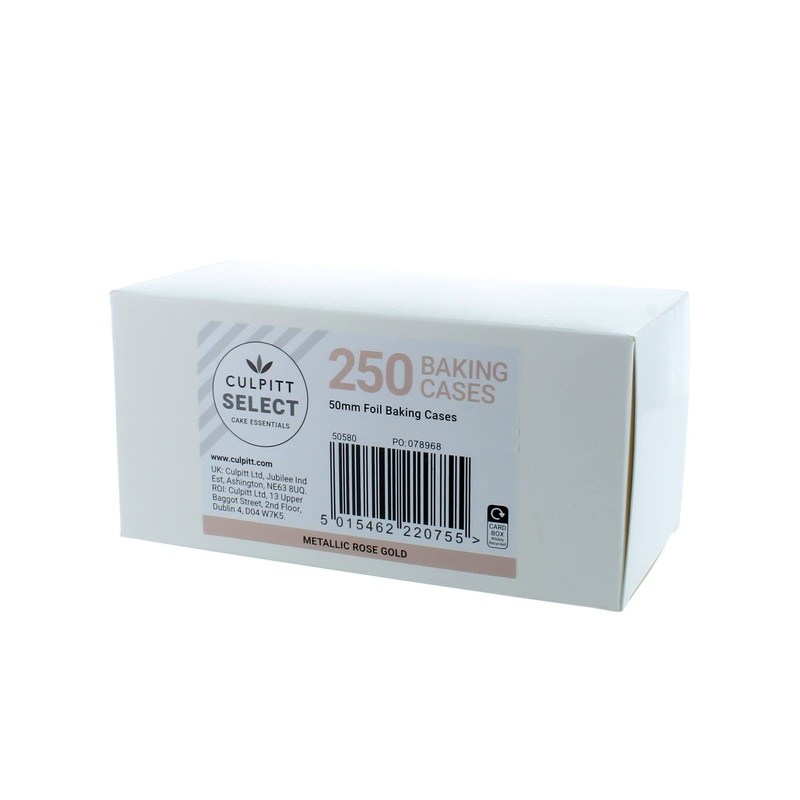 Culpitt Select Rose Gold Baking Cases, Premium Foil Baking Cups,