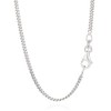 NKlaus Real 925 Sterling Silver Solid Rhodium-Plated Curb Chain Byzantine